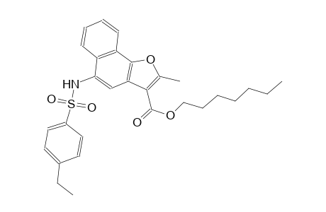 naphtho[1,2-b]furan-3-carboxylic acid, 5-[[(4-ethylphenyl)sulfonyl]amino]-2-methyl-, heptyl ester