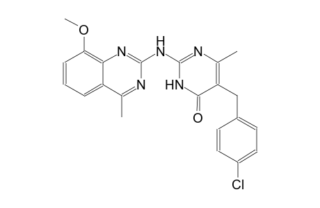 4(3H)-pyrimidinone, 5-[(4-chlorophenyl)methyl]-2-[(8-methoxy-4-methyl-2-quinazolinyl)amino]-6-methyl-
