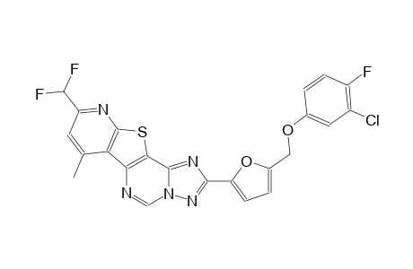 2-{5-[(3-chloro-4-fluorophenoxy)methyl]-2-furyl}-9-(difluoromethyl)-7-methylpyrido[3',2':4,5]thieno[2,3-e][1,2,4]triazolo[1,5-c]pyrimidine
