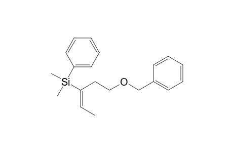 Silane, dimethylphenyl[1-[2-(phenylmethoxy)ethyl]-1-propenyl]-, (E)-