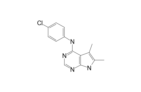 N-PHENYL-4'-CHLORO-5,6-DIMETHYL-7H-PYRROLO-[2,3-D]-PYRIMIDINE-4-AMINE