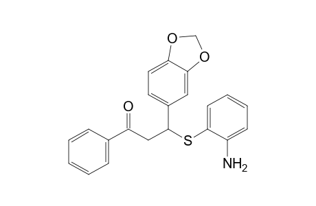 3-[3,4-(methylenedioxy)phenyl]-3-[(o-aminophenyl)thio]propiophenone