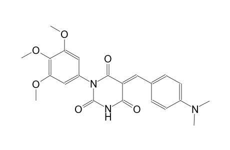 (5E)-5-[4-(dimethylamino)benzylidene]-1-(3,4,5-trimethoxyphenyl)-2,4,6(1H,3H,5H)-pyrimidinetrione