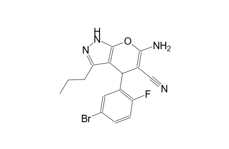 pyrano[2,3-c]pyrazole-5-carbonitrile, 6-amino-4-(5-bromo-2-fluorophenyl)-1,4-dihydro-3-propyl-
