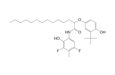 2-(3-(tert-butyl)-4-hydroxyphenoxy)-N-(3,5-difluoro-2-hydroxy-4-methylphenyl)tetradecanamide