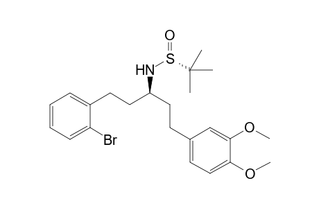 (3S,RS)-N-(tert-Butanesulfinyl)-1-(2-bromophenyl)-5-(3,4-dimethoxyphenyl)pentan-3-amine