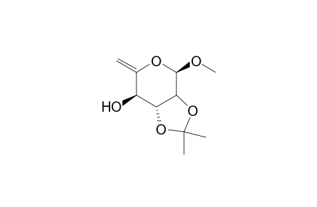 .beta.-D-threo-Hex-5-en-2-ulopyranose, 5-deoxy-1-O-methyl-2,3-O-(1-methylethylidene)-