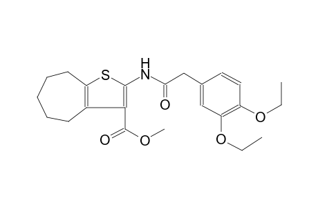 4H-cyclohepta[b]thiophene-3-carboxylic acid, 2-[[(3,4-diethoxyphenyl)acetyl]amino]-5,6,7,8-tetrahydro-, methyl ester