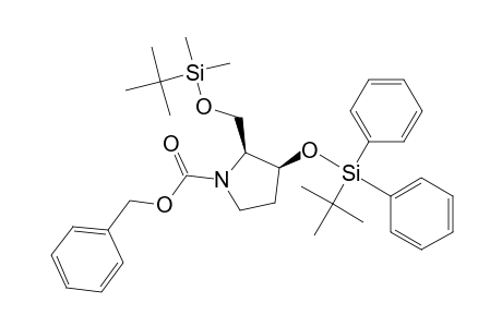 (2S,3S)-N-(Benzyloxycarbonyl)-2-[(tert-butyldimethylsiloxy)methyl]-3-(tert-butyldiphenylsiloxy)pyrrolidine