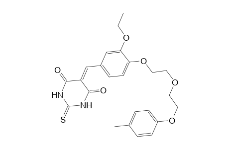 5-[3-ethoxy-4-[2-[2-(4-methylphenoxy)ethoxy]ethoxy]benzylidene]-2-thioxo-hexahydropyrimidine-4,6-quinone