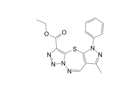 Ethyl 7-Methyl-5-phenyl-5H-pyrazolo[4,3-f][1,2,3]triazolo[5,1-b][1,3,4]thiadiazepine-3-carboxylate