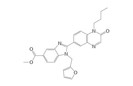 2-(1-Butyl-2-oxo-1,2-dihydro-quinoxalin-6-yl)-1-furan-2-ylmethyl-1H-benzoimidazole-5-carboxylic acid methyl ester