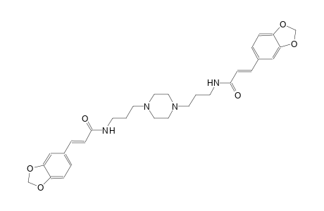 (2E)-3-(1,3-benzodioxol-5-yl)-N-{3-[4-(3-{[(2E)-3-(1,3-benzodioxol-5-yl)-2-propenoyl]amino}propyl)-1-piperazinyl]propyl}-2-propenamide