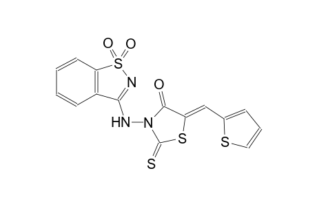 4-thiazolidinone, 3-[(1,1-dioxido-1,2-benzisothiazol-3-yl)amino]-5-(2-thienylmethylene)-2-thioxo-, (5Z)-