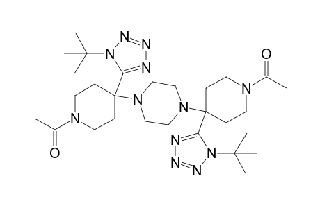 1,4-Bis(4-(1-tert-butyl-1H-tetrazol-5-yl)-1-((piperidin-1-yl)ethanone)-4-yl)piperazine