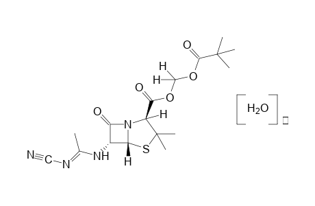 6-[(N-cyanoacetimidoyl)amino]-3,3-dimethyl-7-oxo-4-thia-1-azabicyclo[3.2.0]heptane-2-carboxylic acid, hydroxymethyl ester, pivalate(ester), hydrated