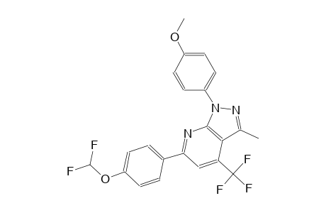 1H-pyrazolo[3,4-b]pyridine, 6-[4-(difluoromethoxy)phenyl]-1-(4-methoxyphenyl)-3-methyl-4-(trifluoromethyl)-