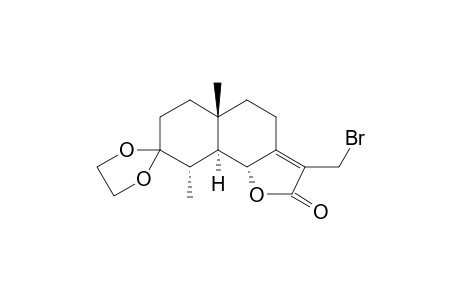 EUDESM-7(11)-EN-12,6-A-OLIDE,13-BROMO-3,3-ETHYLENEDIOXY