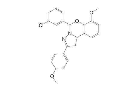 pyrazolo[1,5-c][1,3]benzoxazine, 5-(3-chlorophenyl)-1,10b-dihydro-7-methoxy-2-(4-methoxyphenyl)-