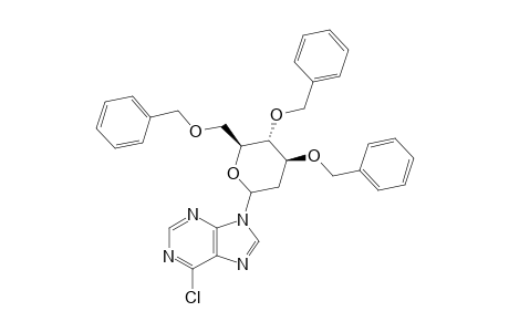 9-(3,4,6-TRI-O-BENZYL-2-DEOXY-D-ARABINO-HEXOPYRANOSYL)-6-CHLOROPURINE