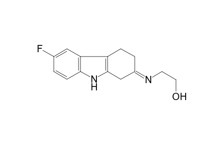 2-([(2E)-6-Fluoro-1,3,4,9-tetrahydro-2H-carbazol-2-ylidene]amino)ethanol