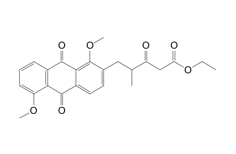 5-(1,5-dimethoxy-9,10-dioxo-2-anthracenyl)-4-methyl-3-oxopentanoic acid ethyl ester