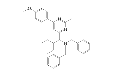 N,N-Dibenzyl-2-ethyl-1-[6-(4-methoxyphenyl)-2-methyl-4-pyrimidinyl]-1-butanamine
