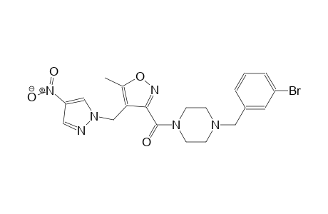 1-(3-bromobenzyl)-4-({5-methyl-4-[(4-nitro-1H-pyrazol-1-yl)methyl]-3-isoxazolyl}carbonyl)piperazine