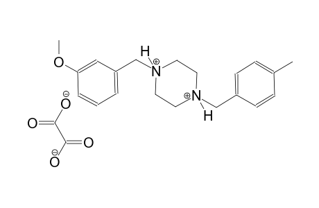 1-(3-methoxybenzyl)-4-(4-methylbenzyl)piperazinediium oxalate