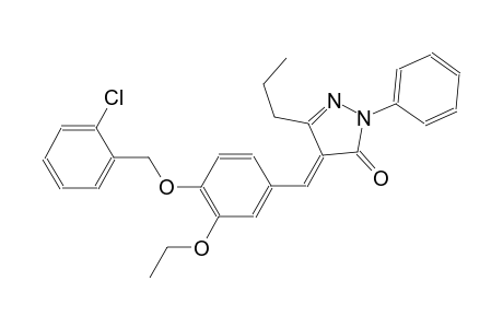(4E)-4-{4-[(2-chlorobenzyl)oxy]-3-ethoxybenzylidene}-2-phenyl-5-propyl-2,4-dihydro-3H-pyrazol-3-one
