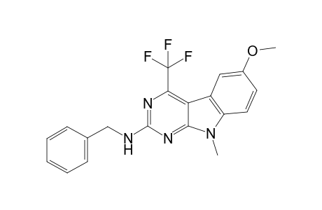 N-benzyl-9-methyl-6-methoxy-4-trifluoromethyl-9H-pyrimido[4,5-b]indole-2-amine