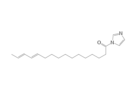 1H-Imidazole, 1-(1-oxo-12,14-hexadecadienyl)-, (E,E)-