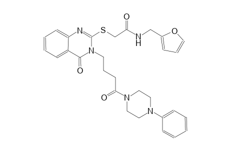 acetamide, 2-[[3,4-dihydro-4-oxo-3-[4-oxo-4-(4-phenyl-1-piperazinyl)butyl]-2-quinazolinyl]thio]-N-(2-furanylmethyl)-
