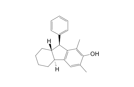 (+-)-(4aS*,9S*,9aS*)-6,8-Dimethyl-7-hydroxy-9-phenyl-1,2,3,4,4a,9,9a-heptahydroflurene