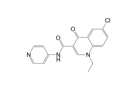 3-quinolinecarboxamide, 6-chloro-1-ethyl-1,4-dihydro-4-oxo-N-(4-pyridinyl)-