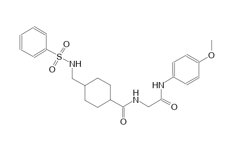 cyclohexanecarboxamide, N-[2-[(4-methoxyphenyl)amino]-2-oxoethyl]-4-[[(phenylsulfonyl)amino]methyl]-