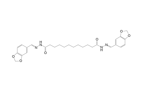 N'~1~,N'~12~-bis[(E)-1,3-benzodioxol-5-ylmethylidene]dodecanedihydrazide