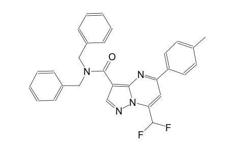 N,N-dibenzyl-7-(difluoromethyl)-5-(4-methylphenyl)pyrazolo[1,5-a]pyrimidine-3-carboxamide