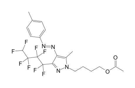 (4-{5-Methyl-4-[(4-methylphenyl)diazenyl]-3-(1,1,2,2,3,3,4,4-octafluorobutyl)-1H-pyrazol-1-yl}butyl)-acetate