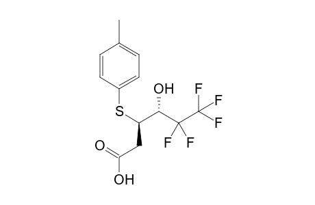 (3R,4R)-5,5,6,6,6-pentafluoro-4-hydroxy-3-(p-tolylsulfanyl)hexanoic acid
