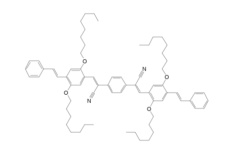 (Z)-2-[4-[(Z)-1-cyano-2-[2-heptoxy-5-octoxy-4-[(E)-2-phenylvinyl]phenyl]vinyl]phenyl]-3-[2,5-dioctoxy-4-[(E)-2-phenylvinyl]phenyl]acrylonitrile