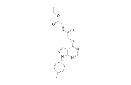 ethyl [({[1-(4-methylphenyl)-1H-pyrazolo[3,4-d]pyrimidin-4-yl]sulfanyl}acetyl)amino]acetate