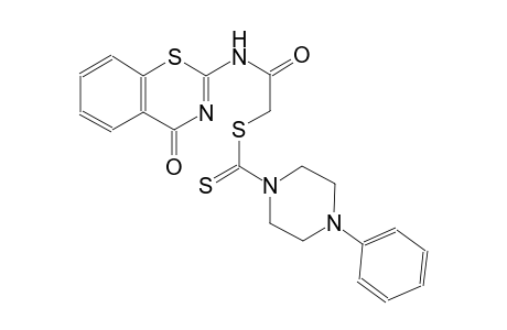 2-oxo-2-[(4-oxo-4H-1,3-benzothiazin-2-yl)amino]ethyl 4-phenyl-1-piperazinecarbodithioate