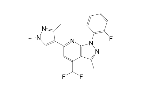 1H-pyrazolo[3,4-b]pyridine, 4-(difluoromethyl)-6-(1,3-dimethyl-1H-pyrazol-4-yl)-1-(2-fluorophenyl)-3-methyl-