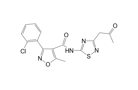 3-(2-Chlorophenyl)-5-methyl-N-[3-(2-oxopropyl)-1,2,4-thiadiazol-5-yl]-4-isoxazolecarboxamide