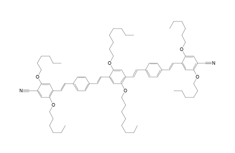 4-[(E)-2-[4-[(E)-2-[4-[(E)-2-[4-[(E)-2-(4-cyano-2,5-dihexoxyphenyl)ethenyl]phenyl]ethenyl]-2,5-dioctoxyphenyl]ethenyl]phenyl]ethenyl]-2,5-dihexoxybenzonitrile