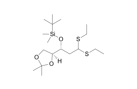 tert-Butyl{(R)-1-[(S)-2,2-dimethyl-1,3-dioxolan-4-yl]-3,3-bis[ethylthio]propoxy}dimethylsilane