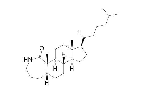 2-Aza-A-homocholestan-1-one, (5.beta.)-