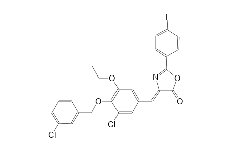 (4Z)-4-{3-chloro-4-[(3-chlorobenzyl)oxy]-5-ethoxybenzylidene}-2-(4-fluorophenyl)-1,3-oxazol-5(4H)-one