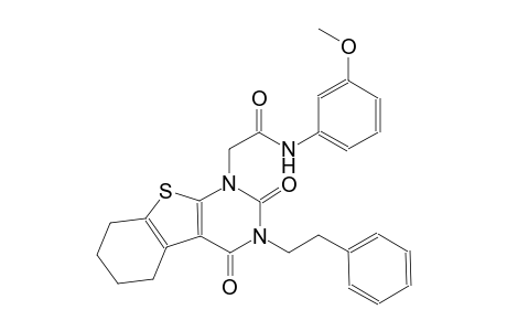 2-(2,4-dioxo-3-(2-phenylethyl)-3,4,5,6,7,8-hexahydro[1]benzothieno[2,3-d]pyrimidin-1(2H)-yl)-N-(3-methoxyphenyl)acetamide